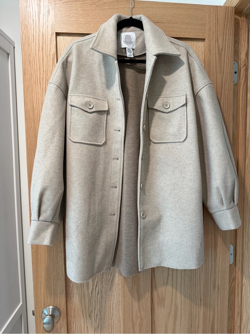 Urban Outfitters Neutral Beige Utility Shacket Jacket